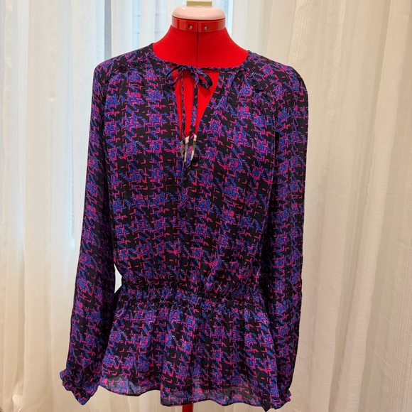 Derek Lam 100% Silk Blouse, 10 Crosby, Roused, Purple/Pink, Boho, Women’s US 6 - Picture 3 of 13